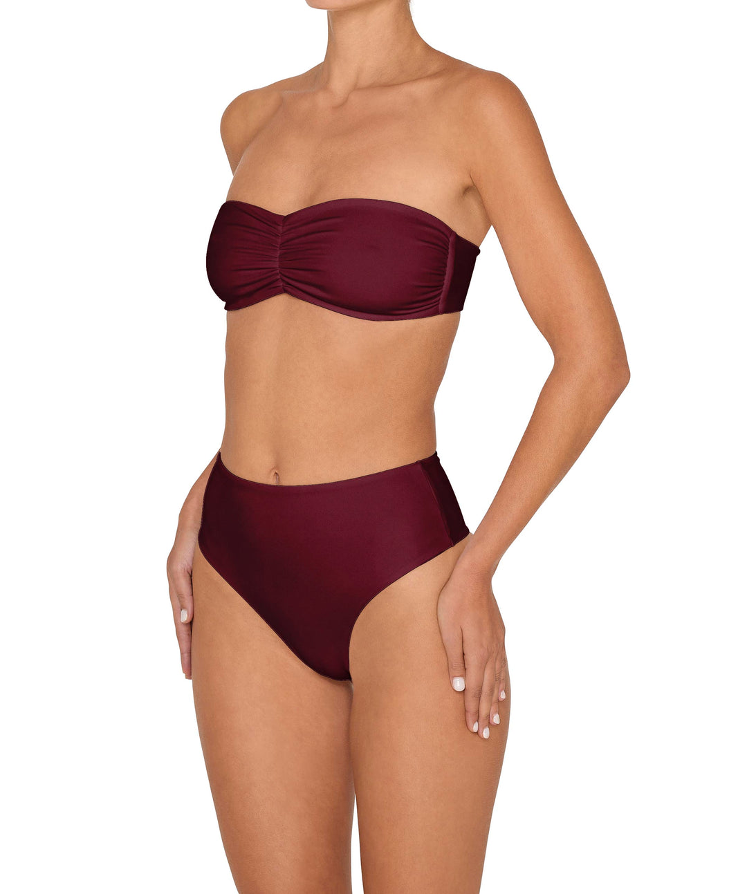 BSWS-T152 Center Front Shirred Bandeau Top
