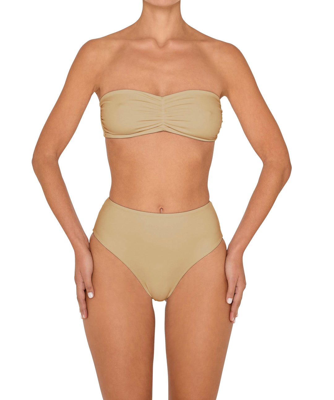 BSWS-T152 Center Front Shirred Bandeau Top