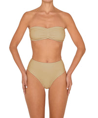 BSWS-T152 Center Front Shirred Bandeau Top