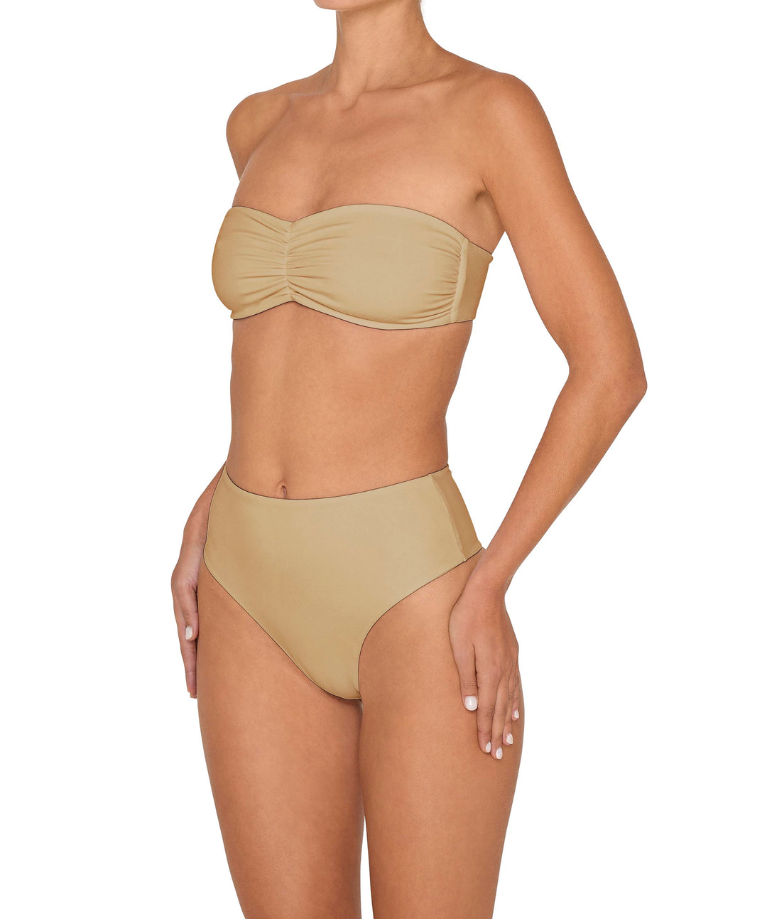 BSWS-T152 Center Front Shirred Bandeau Top