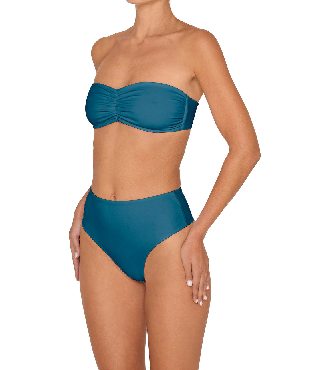 BSWS-T152 Center Front Shirred Bandeau Top
