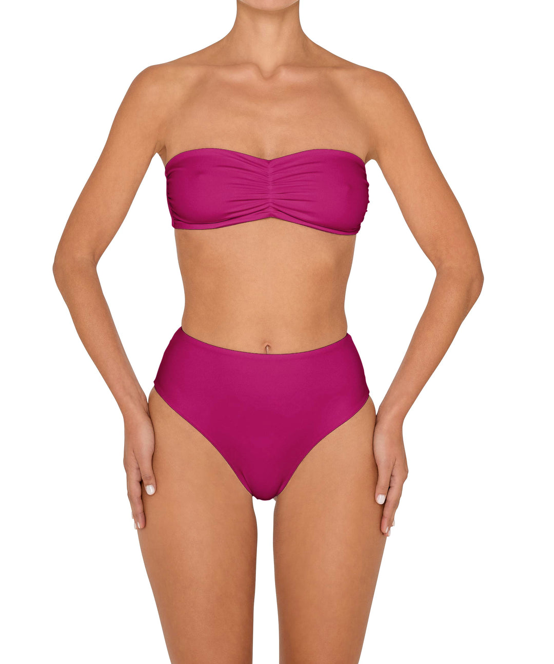 BSWS-T152 Center Front Shirred Bandeau Top