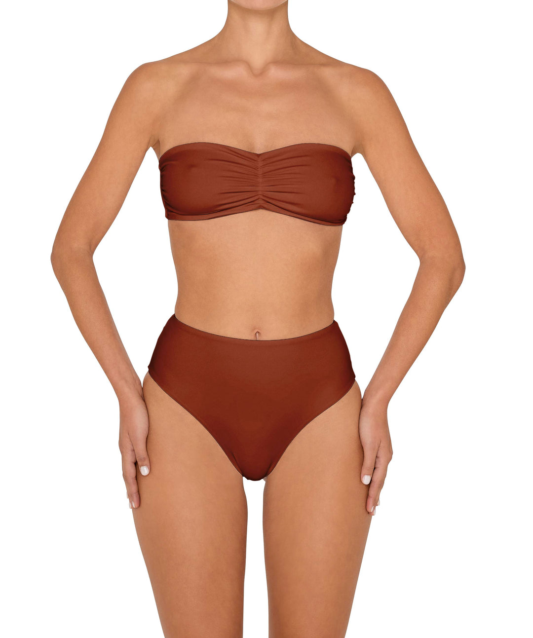 BSWS-T152 Center Front Shirred Bandeau Top