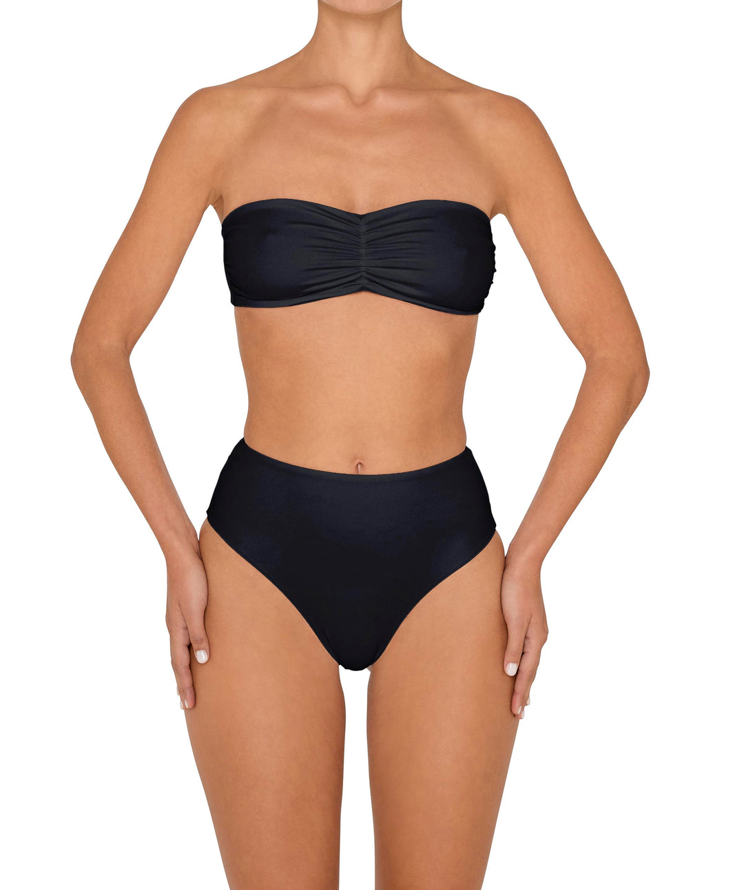 BSWS-T152 Center Front Shirred Bandeau Top
