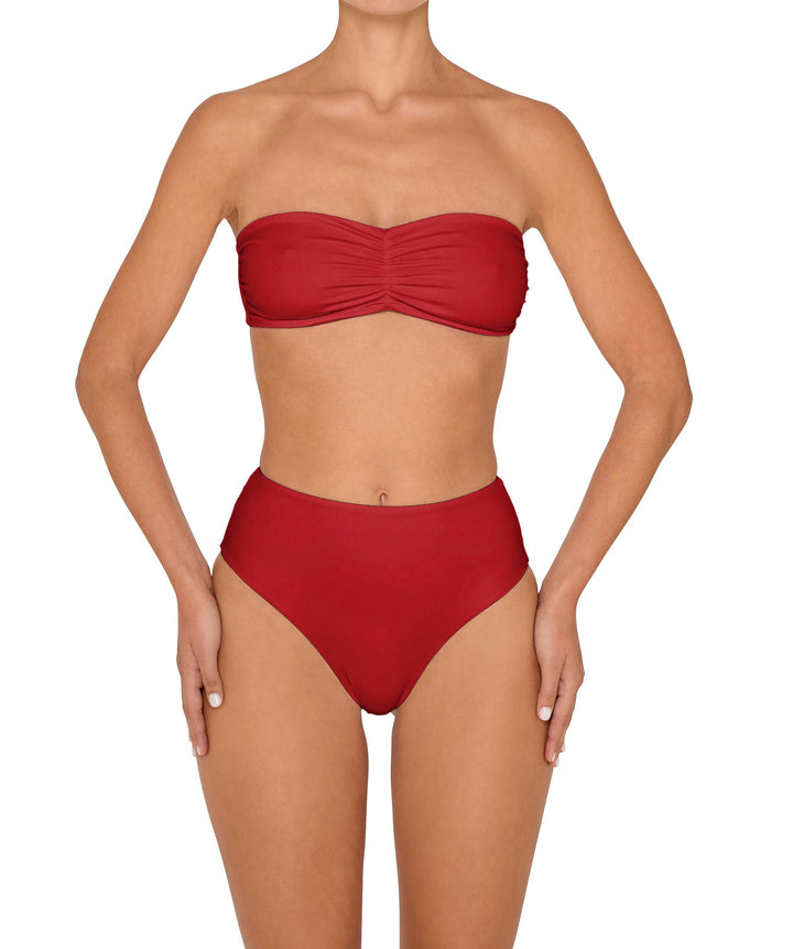 BSWS-T152 Center Front Shirred Bandeau Top