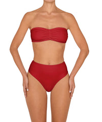 BSWS-T152 Center Front Shirred Bandeau Top