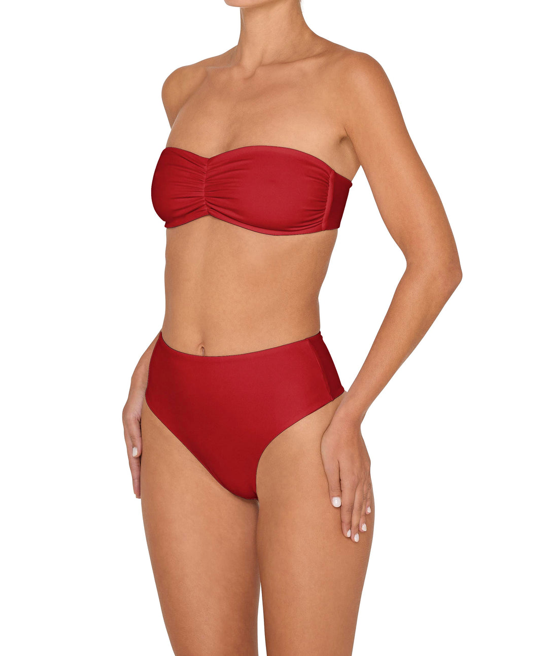 BSWS-T152 Center Front Shirred Bandeau Top