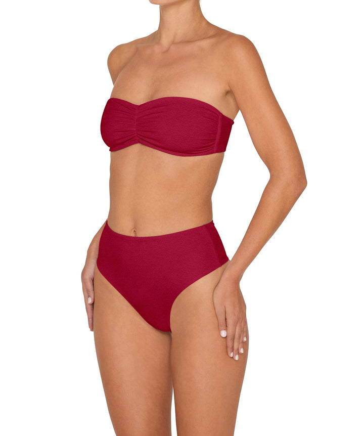 BSWS-T152 Center Front Shirred Bandeau Top
