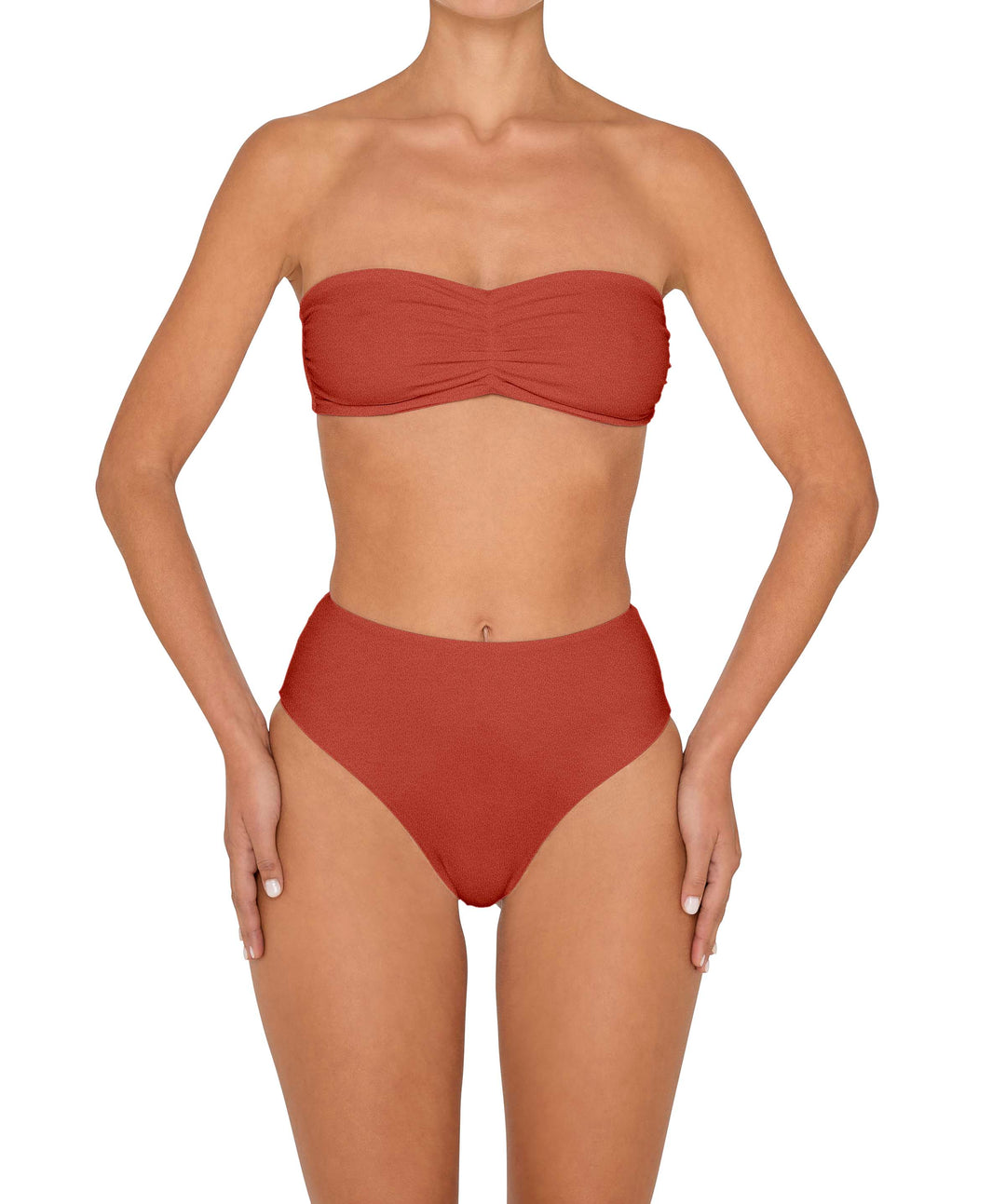 BSWS-T152 Center Front Shirred Bandeau Top