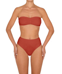 BSWS-T152 Center Front Shirred Bandeau Top