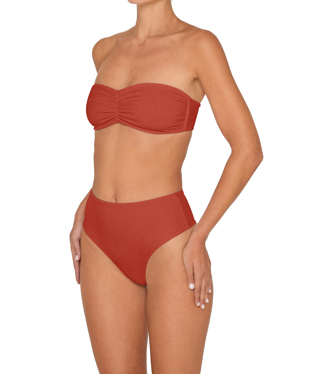BSWS-T152 Center Front Shirred Bandeau Top