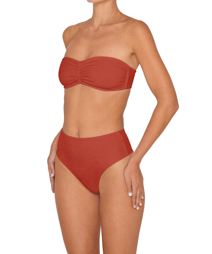 BSWS-T152 Center Front Shirred Bandeau Top
