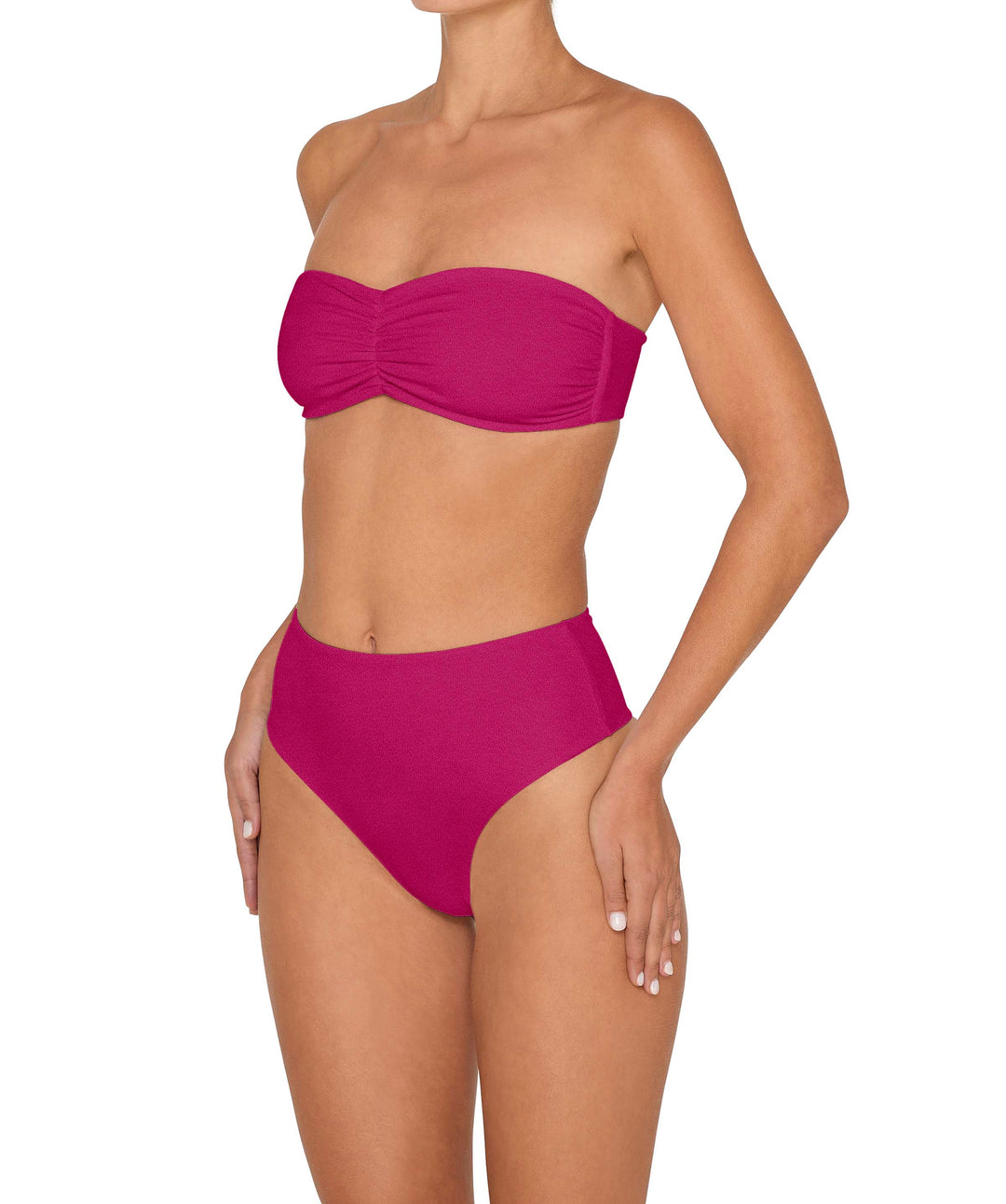 BSWS-T152 Center Front Shirred Bandeau Top