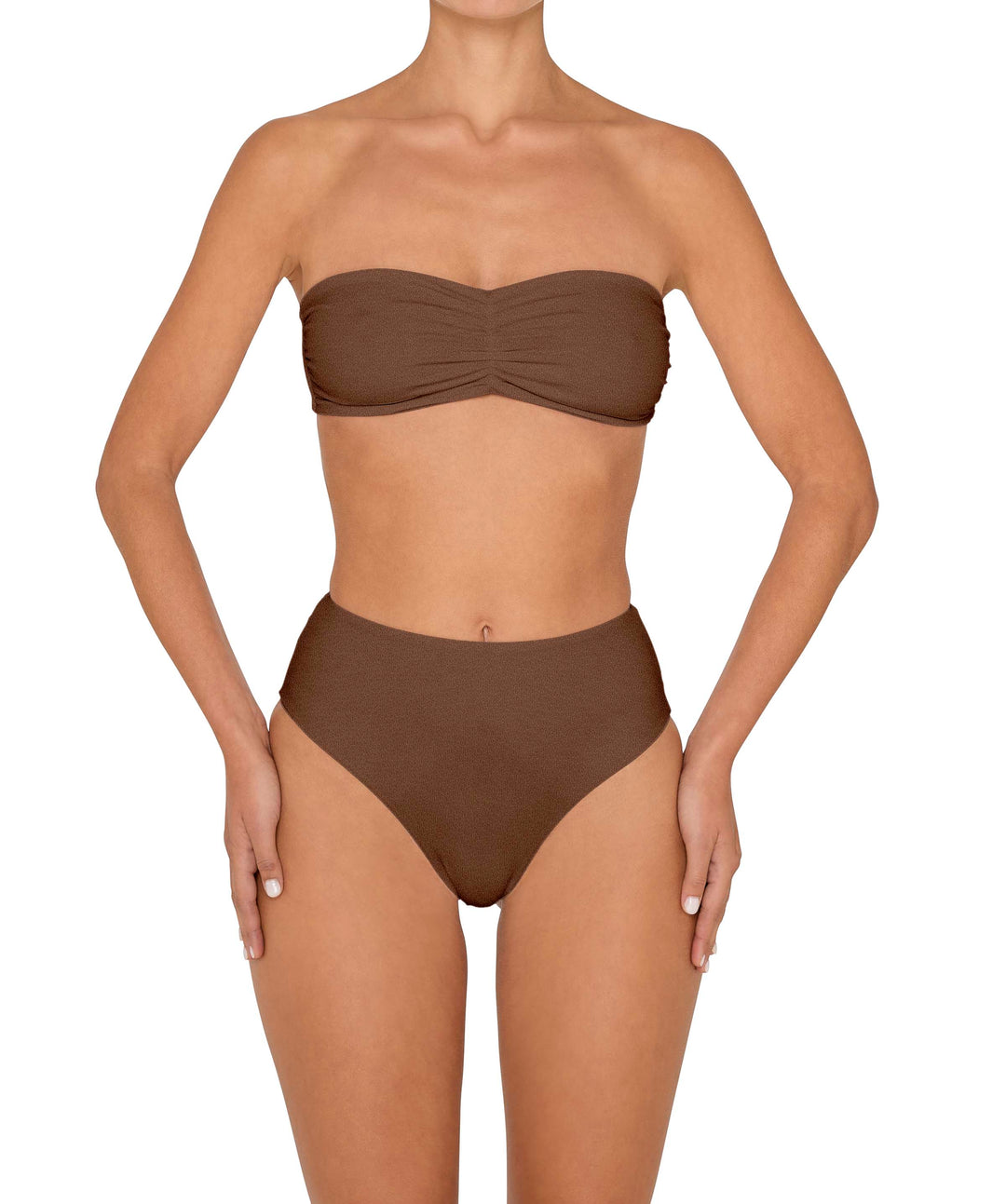 BSWS-T152 Center Front Shirred Bandeau Top