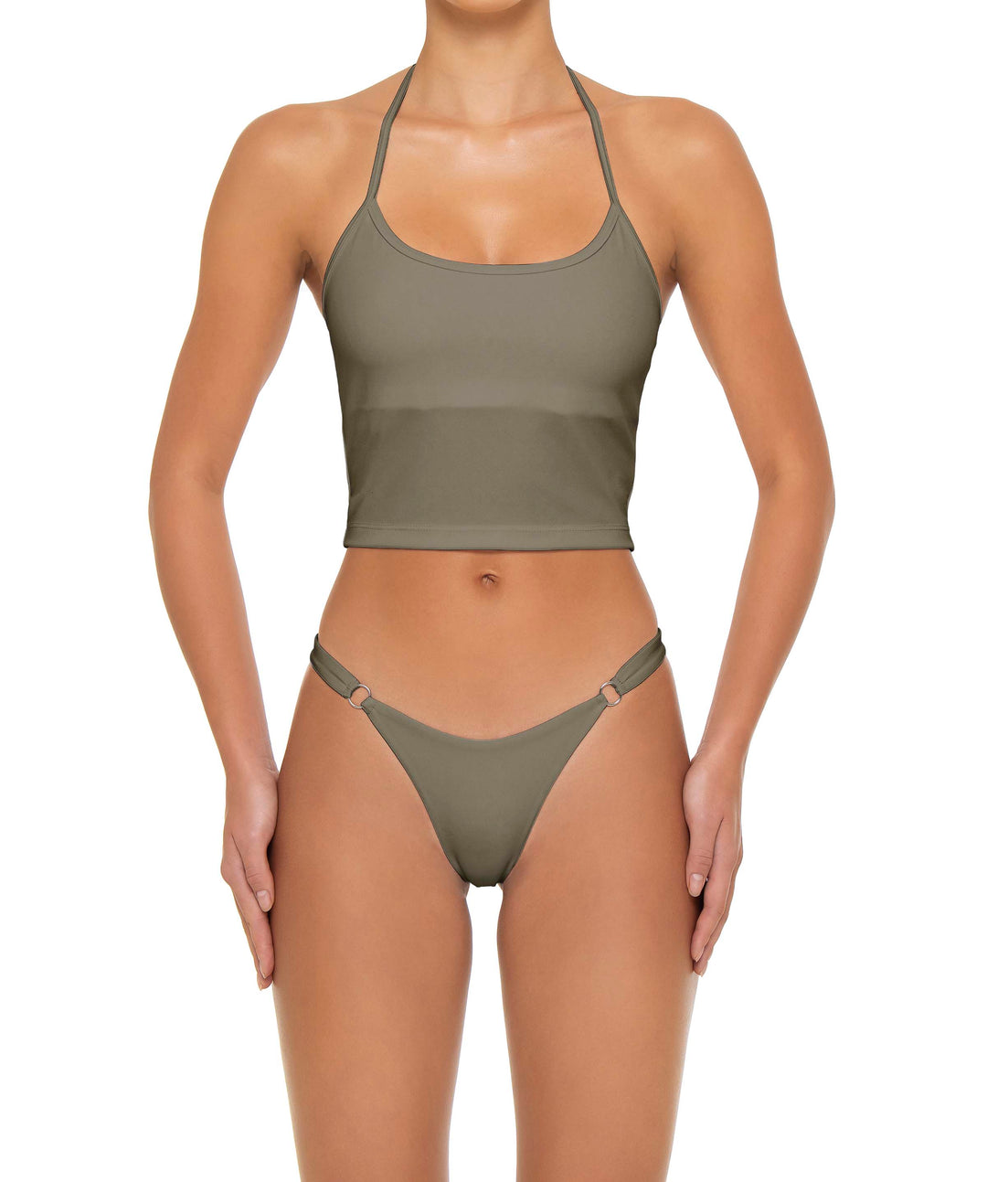 BSWS-T159 Halter Binded Tankini Top