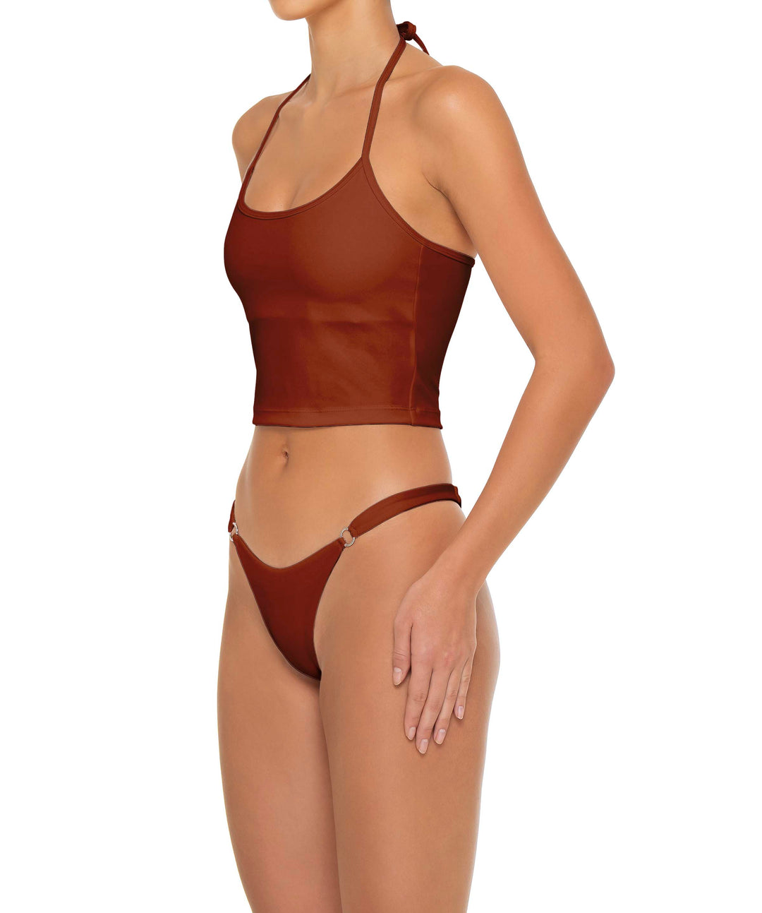BSWS-T159 Halter Binded Tankini Top