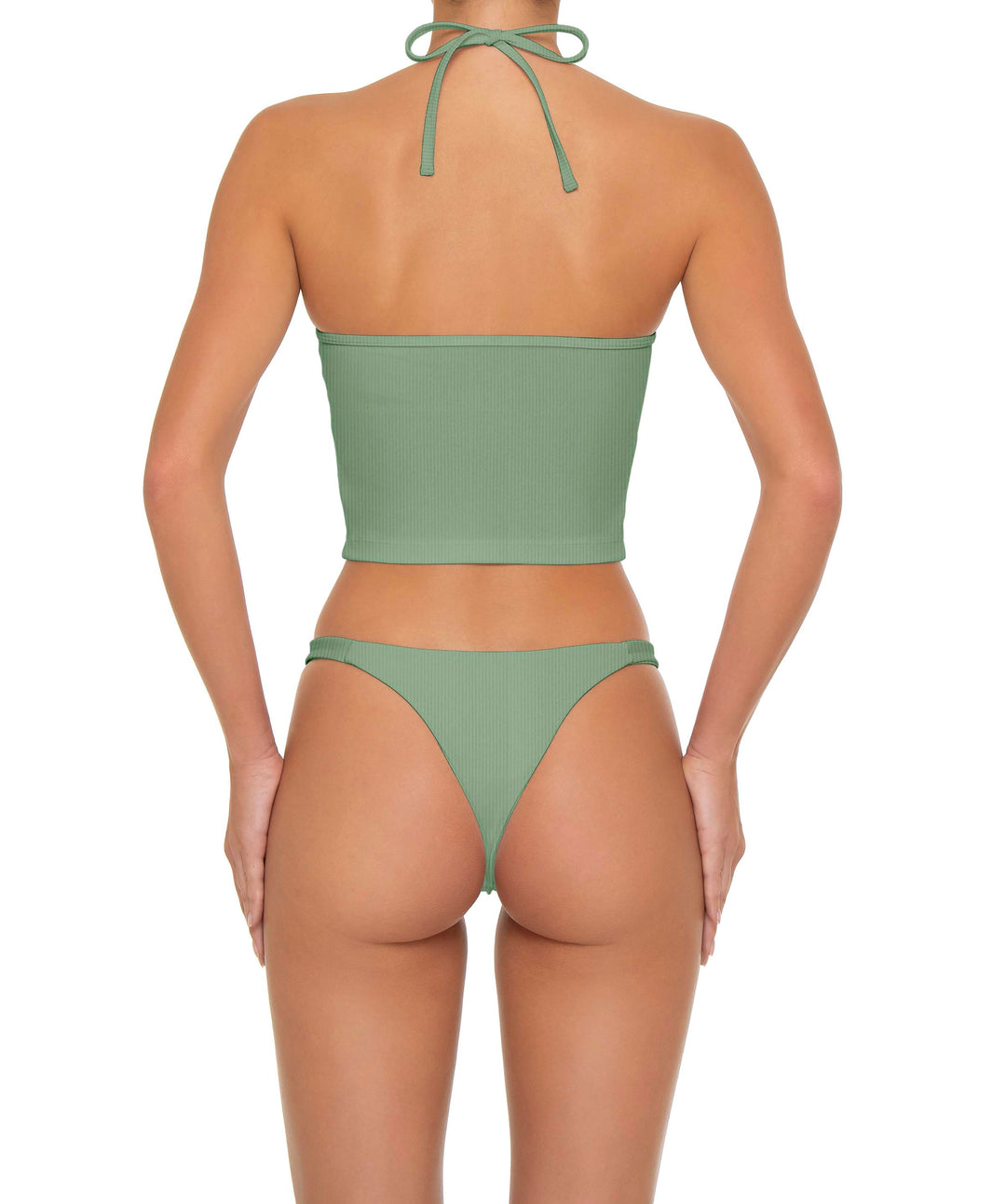 BSWS-T159 Halter Binded Tankini Top