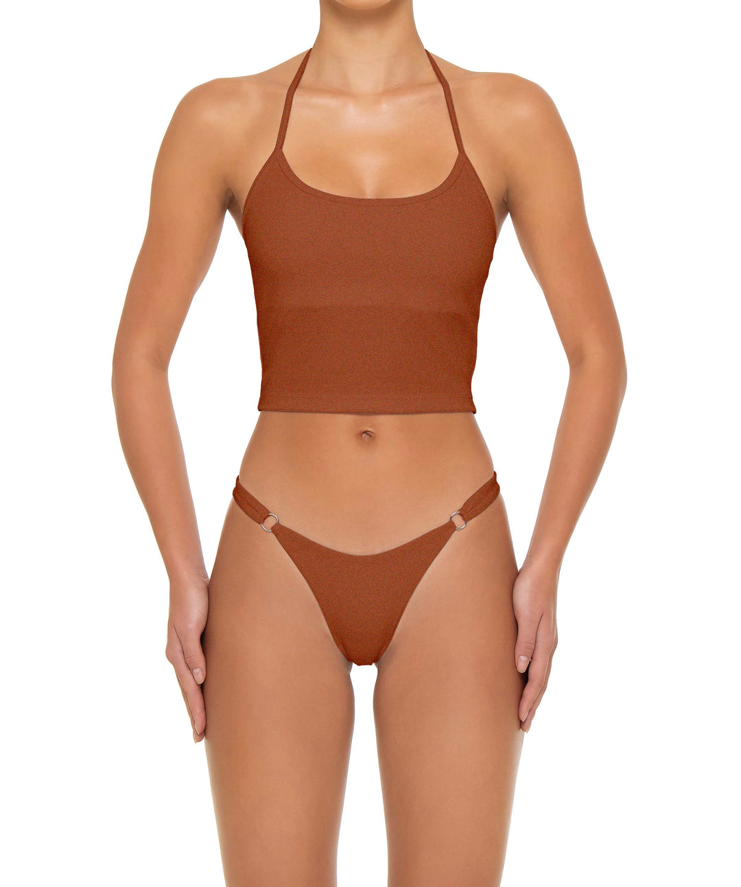 BSWS-T159 Halter Binded Tankini Top