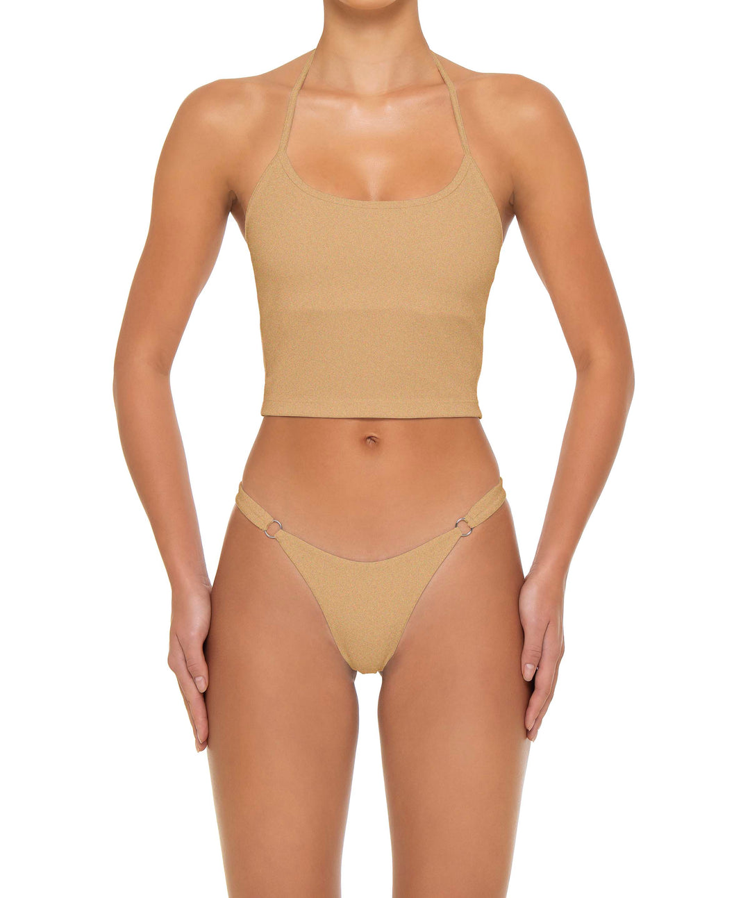 BSWS-T159 Halter Binded Tankini Top