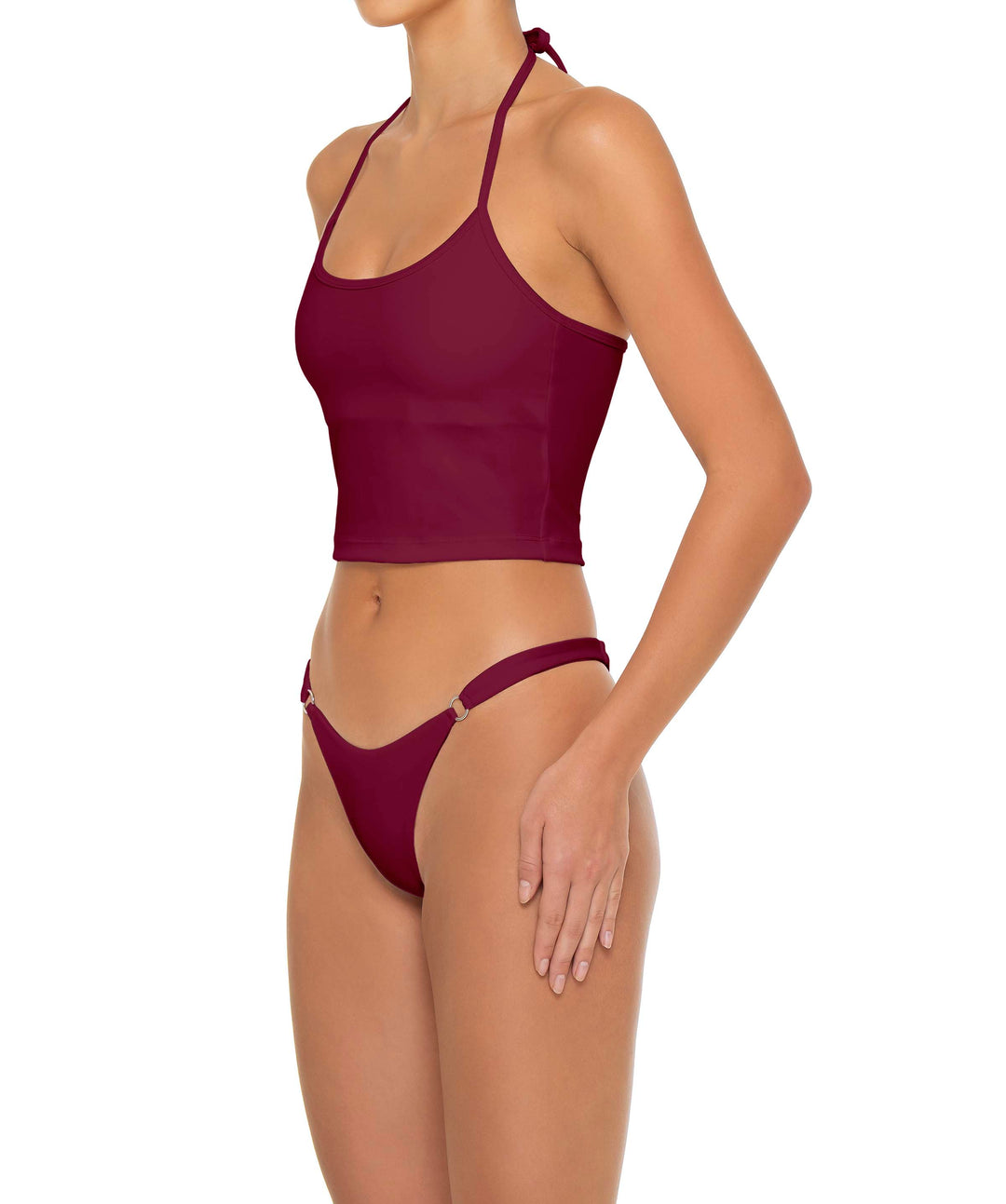 BSWS-T159 Halter Binded Tankini Top