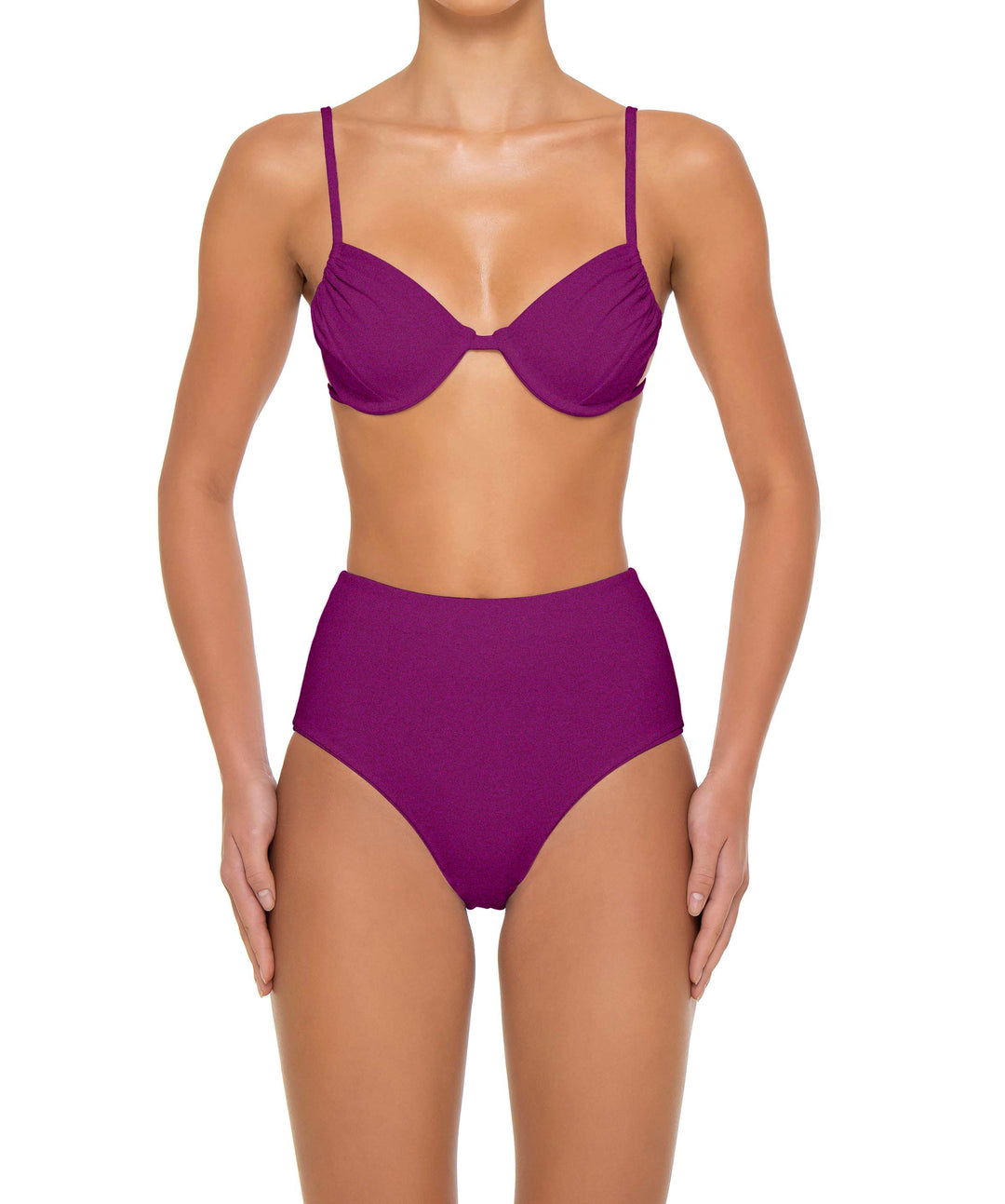 BSWS-T160 Underwired Ruched Bikini Top