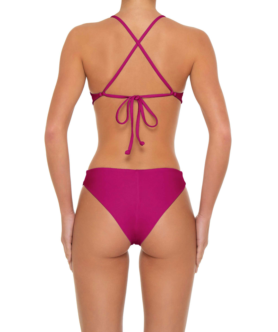 BSWS-T163 Plunge Criss Cross Bikini Top