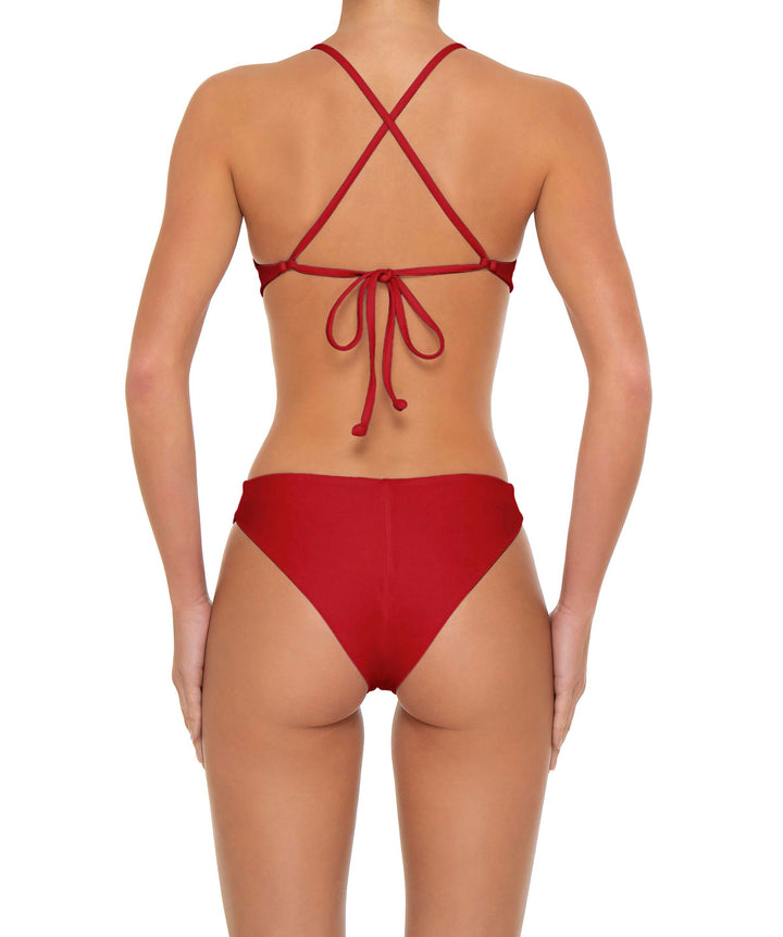 BSWS-T163 Plunge Criss Cross Bikini Top