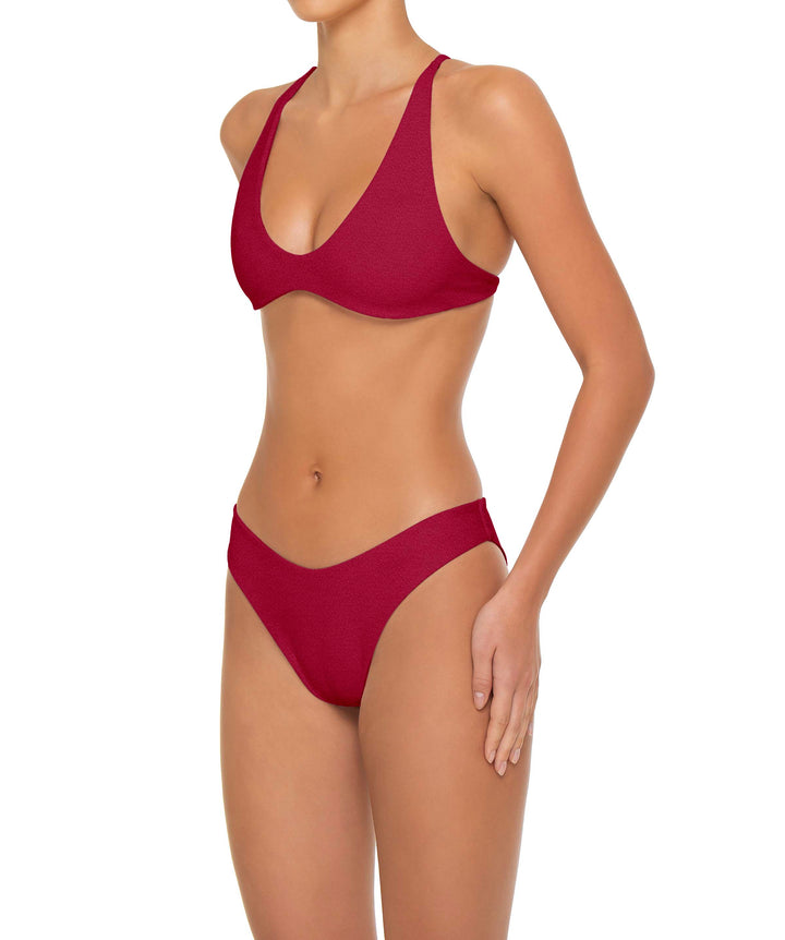 BSWS-T163 Plunge Criss Cross Bikini Top