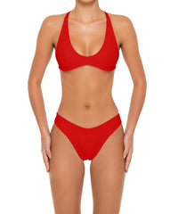 BSWS-T163 Plunge Criss Cross Bikini Top