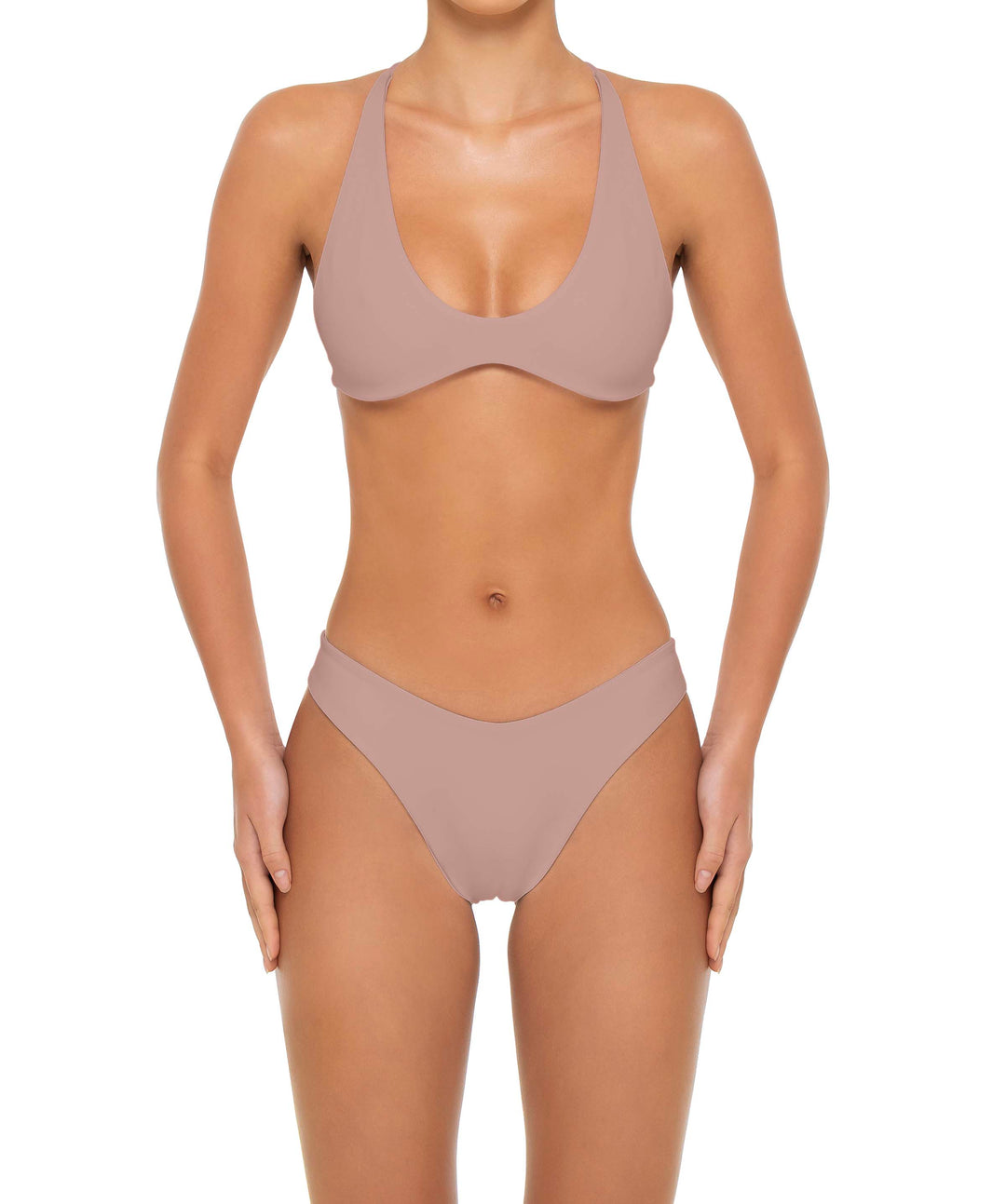 BSWS-T163 Plunge Criss Cross Bikini Top