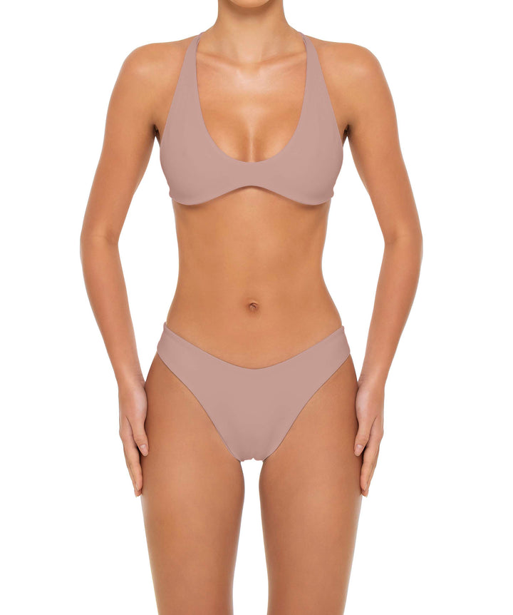 BSWS-T163 Plunge Criss Cross Bikini Top