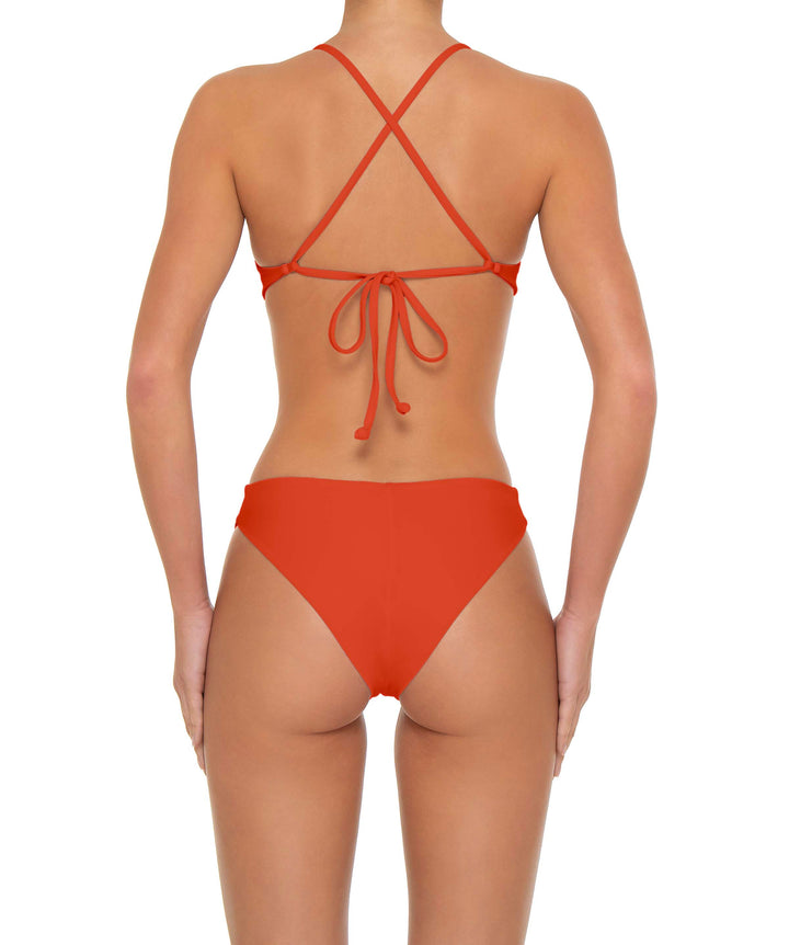 BSWS-T163 Plunge Criss Cross Bikini Top
