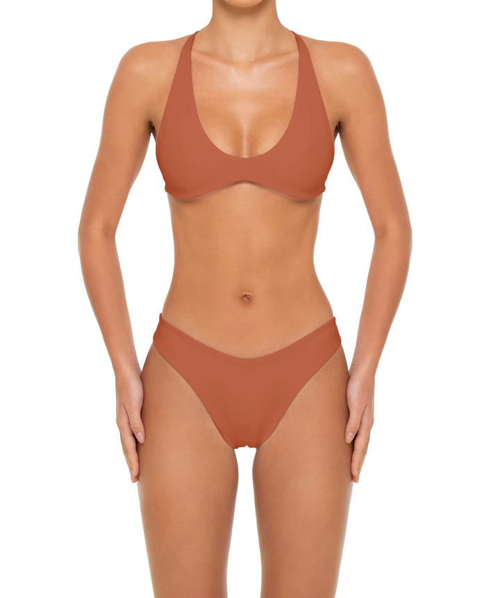 BSWS-T163 Plunge Criss Cross Bikini Top
