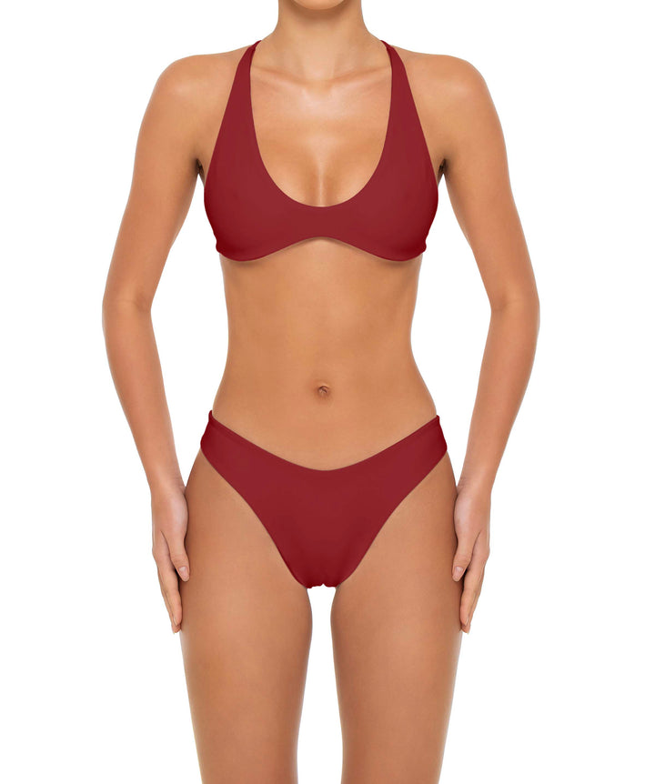 BSWS-T163 Plunge Criss Cross Bikini Top