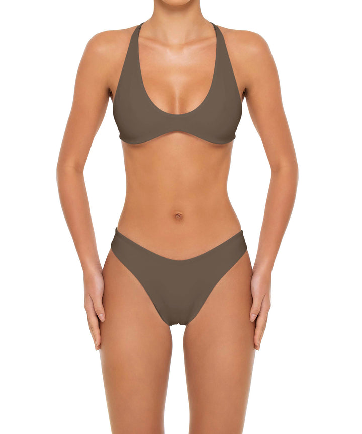 BSWS-T163 Plunge Criss Cross Bikini Top