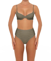 BSWS-T164 Underwire Shirred Cup Bikini Top