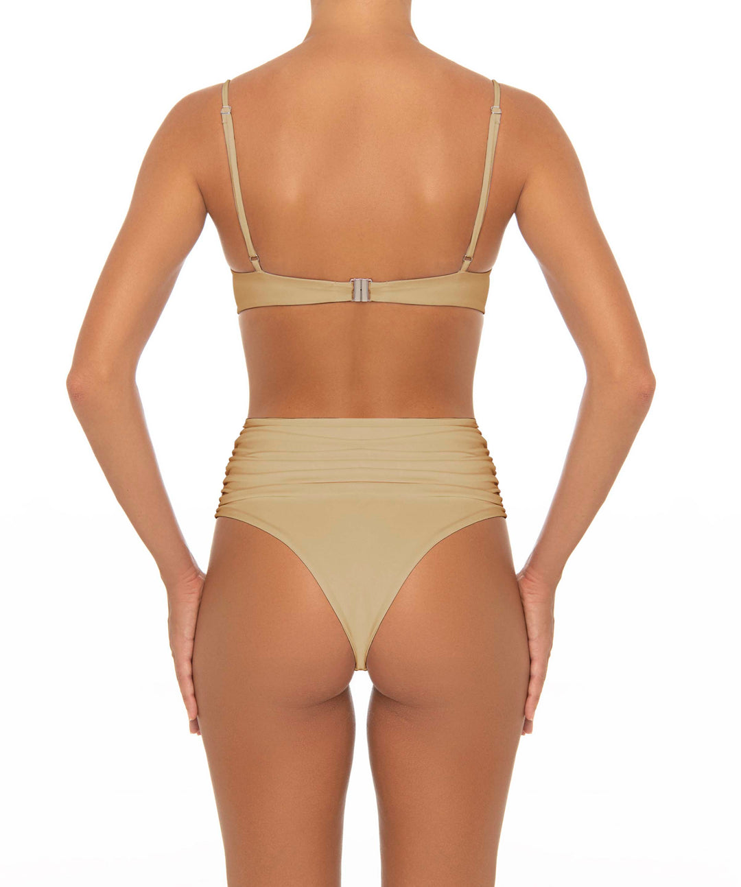 BSWS-B164 Side Shirred Highwaisted Bikini Bottom