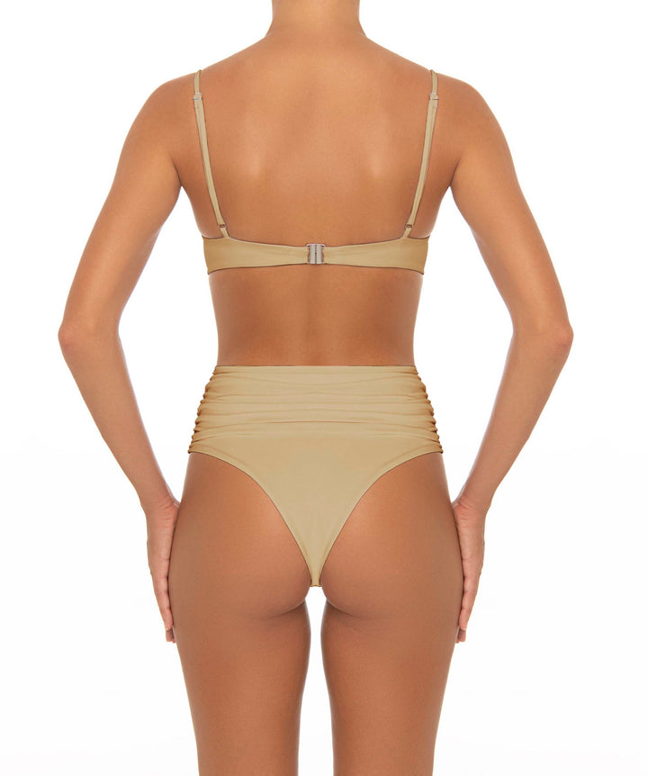 BSWS-B164 Side Shirred Highwaisted Bikini Bottom