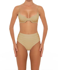 BSWS-T164 Underwire Shirred Cup Bikini Top