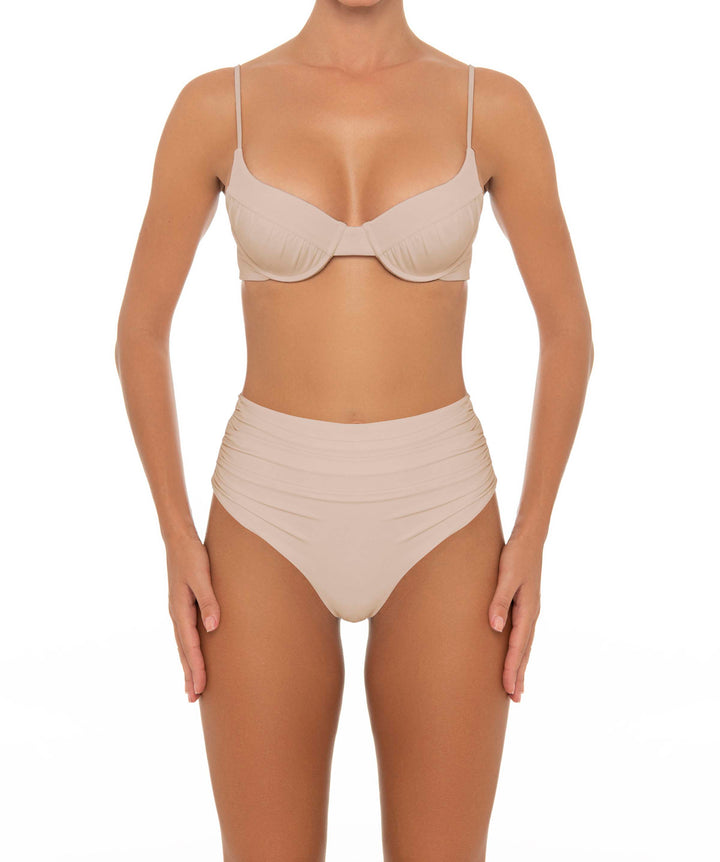 BSWS-T164 Underwire Shirred Cup Bikini Top