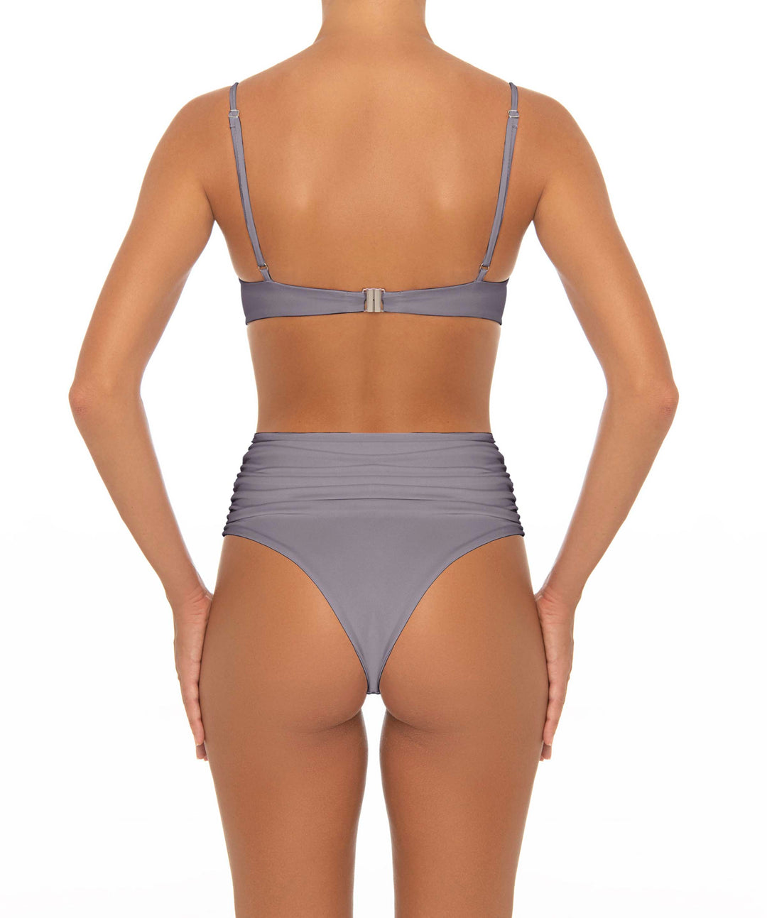 BSWS-B164 Side Shirred Highwaisted Bikini Bottom