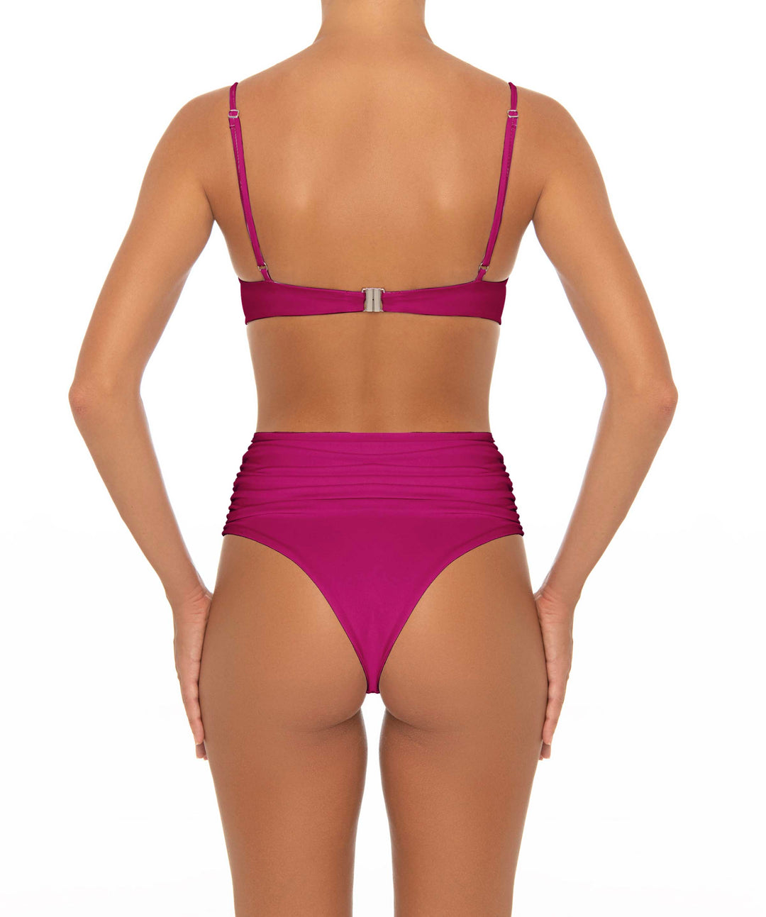 BSWS-B164 Side Shirred Highwaisted Bikini Bottom