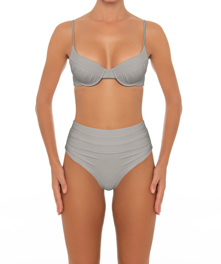 BSWS-B164 Side Shirred Highwaisted Bikini Bottom