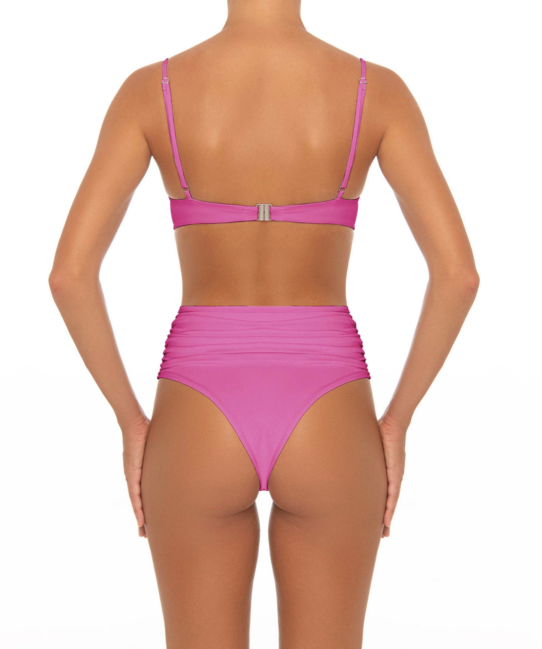 BSWS-B164 Side Shirred Highwaisted Bikini Bottom