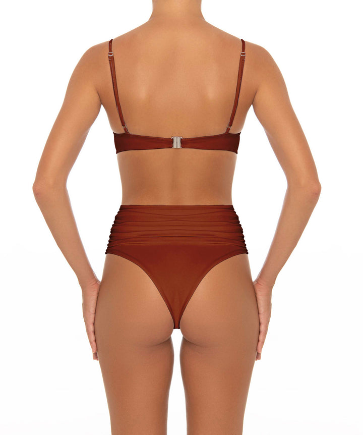 BSWS-T164 Underwire Shirred Cup Bikini Top