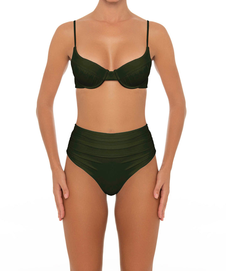 BSWS-T164 Underwire Shirred Cup Bikini Top