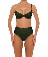 BSWS-B164 Side Shirred Highwaisted Bikini Bottom