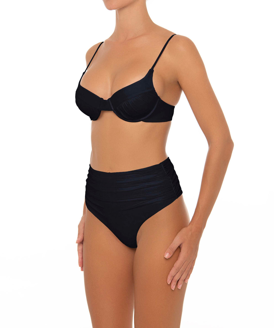 BSWS-T164 Underwire Shirred Cup Bikini Top