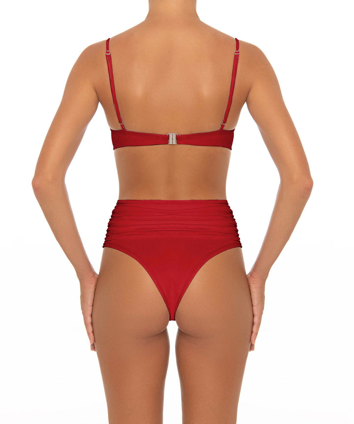 BSWS-B164 Side Shirred Highwaisted Bikini Bottom