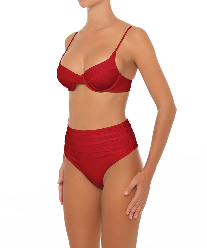 BSWS-T164 Underwire Shirred Cup Bikini Top